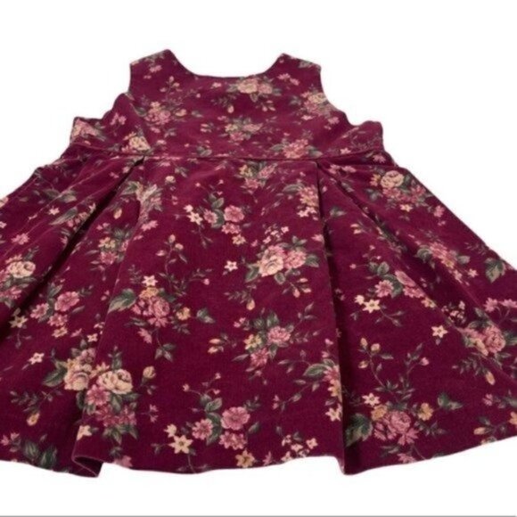 RALPH Lauren floral corduroy sleeveless dress size 3T - Picture 3 of 6
